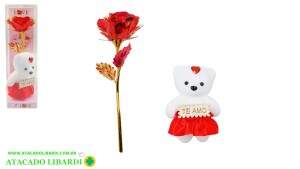 ROSA ARTIFICIAL 21CM UNI C/URSO HD68304