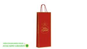 SACOLA PAPEL VINHO HOT STAMPING 35X11,5X9CM  A8932001