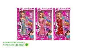 BONECA COLECAO 27CM C/ACESS COLOR MD20755