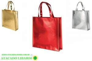 SACOLA TNT 36X40X10CM METALIZADA COLOR RMI5351