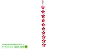 VARAL FELIZ NATAL FELTRO VERMELHO 8X90CM WF1918