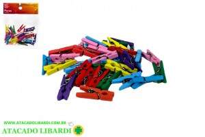 MINI PRENDEDOR DE MADEIRA 2,5CM 30UNI COLOR 181673