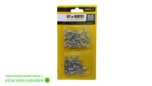REBITES DE ALUMINIO 50PCS 4X8MM X5X10MM FCH067